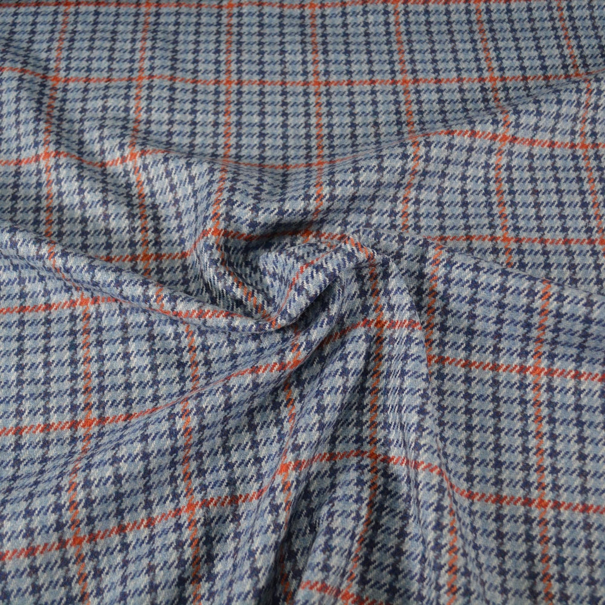 Made in Scotland Pure Wool Tweed | Red Blue Mink Chinchilla Cashmere Lambswool Windowpane Houndstooth 60.5 Inch Usable |
