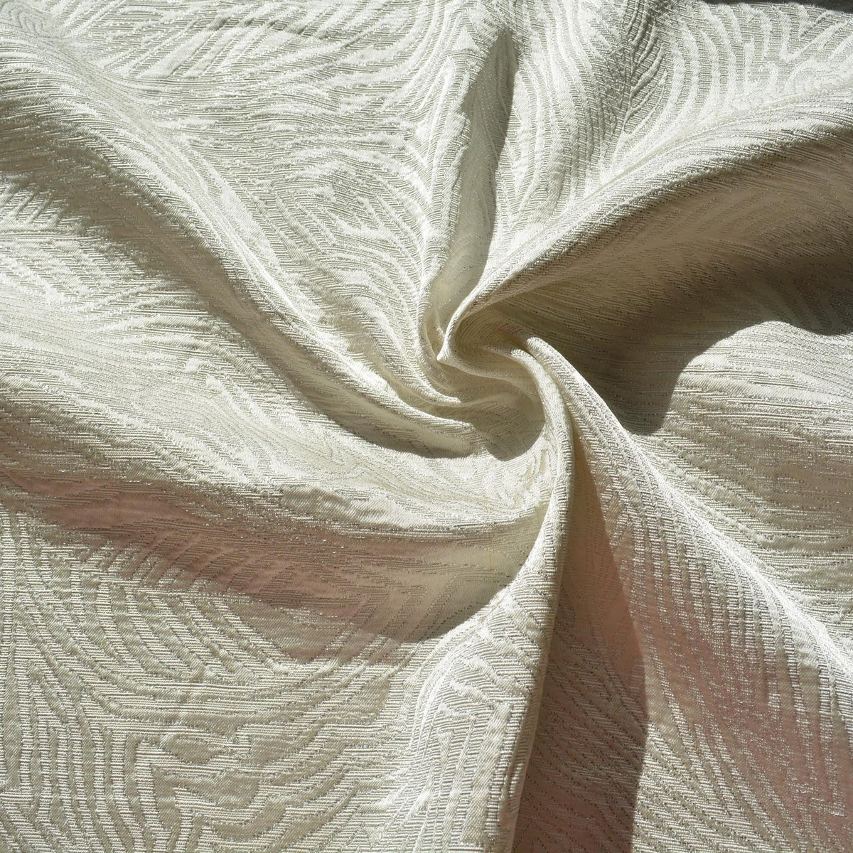 Brocade Fabric | Ivory | Upholstery Fabric & Home Decor Textile | Curtain, Drapery, Pillow | By the Yard