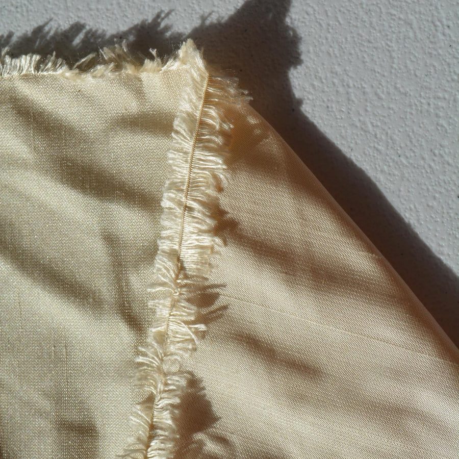 Silk Dupioni Fabric Ivory 58" Wide Luxury Fabric | By the Yard