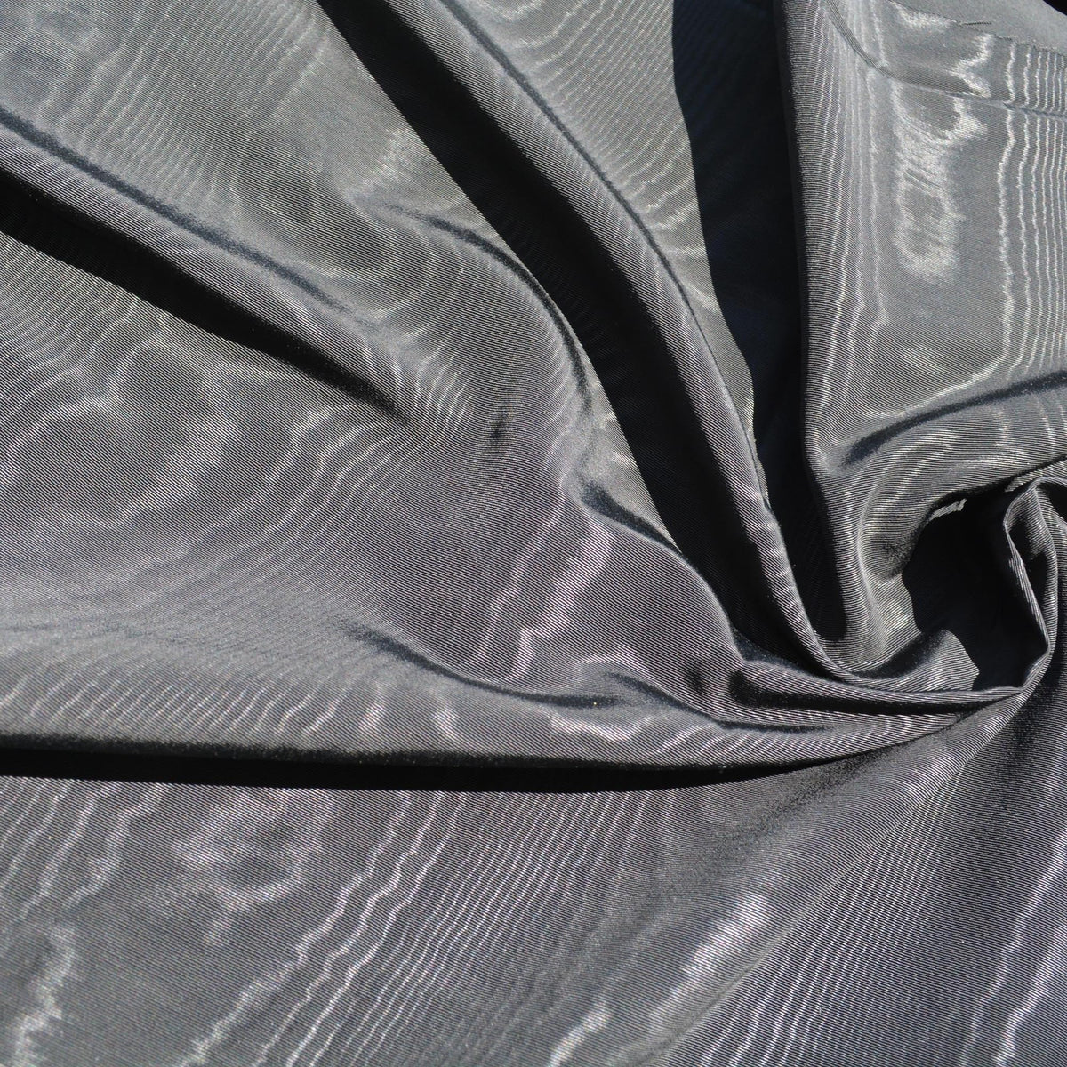 Black Moiré — OEKO-TEX Recycled, 1 Yard