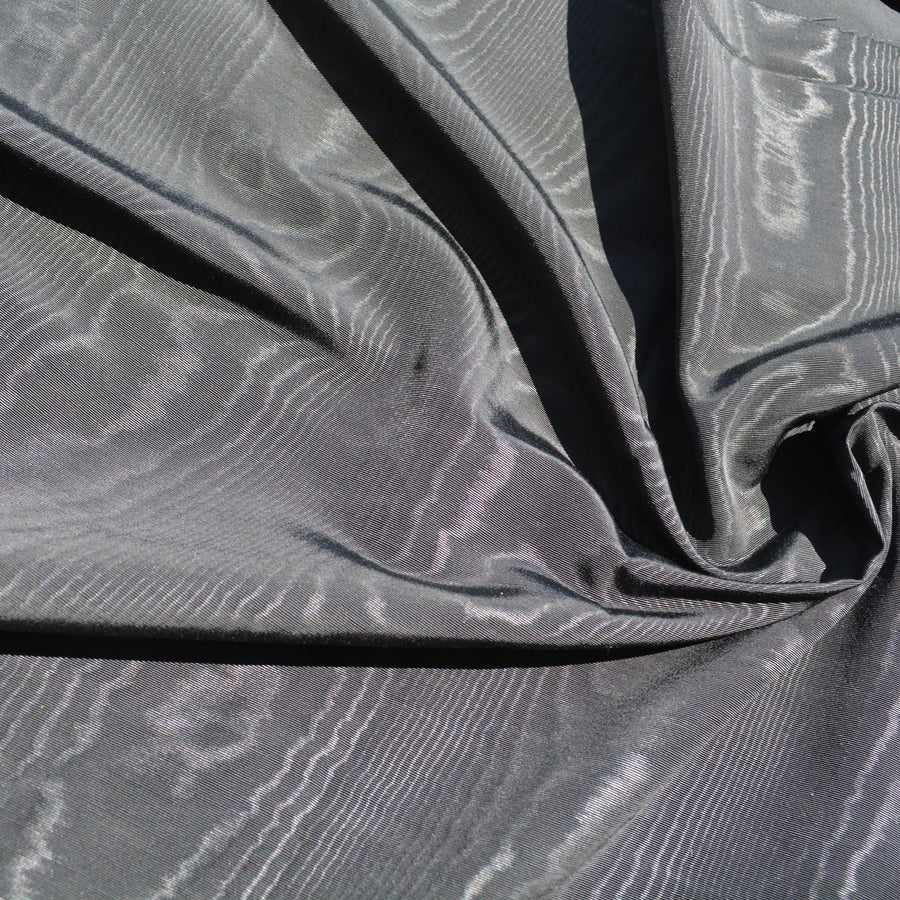 Black Moiré — OEKO-TEX Recycled, 1 Yard