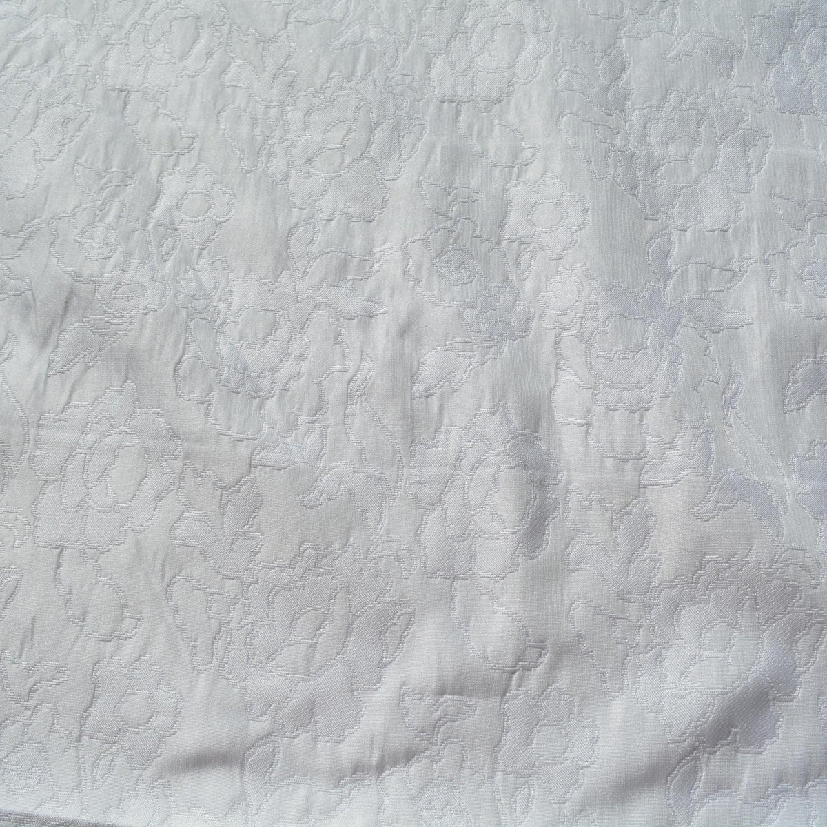 Cotton Brocade Fabric | White | Upholstery Fabric & Home Decor Textile | Curtain, Drapery, Pillow | By the Yard