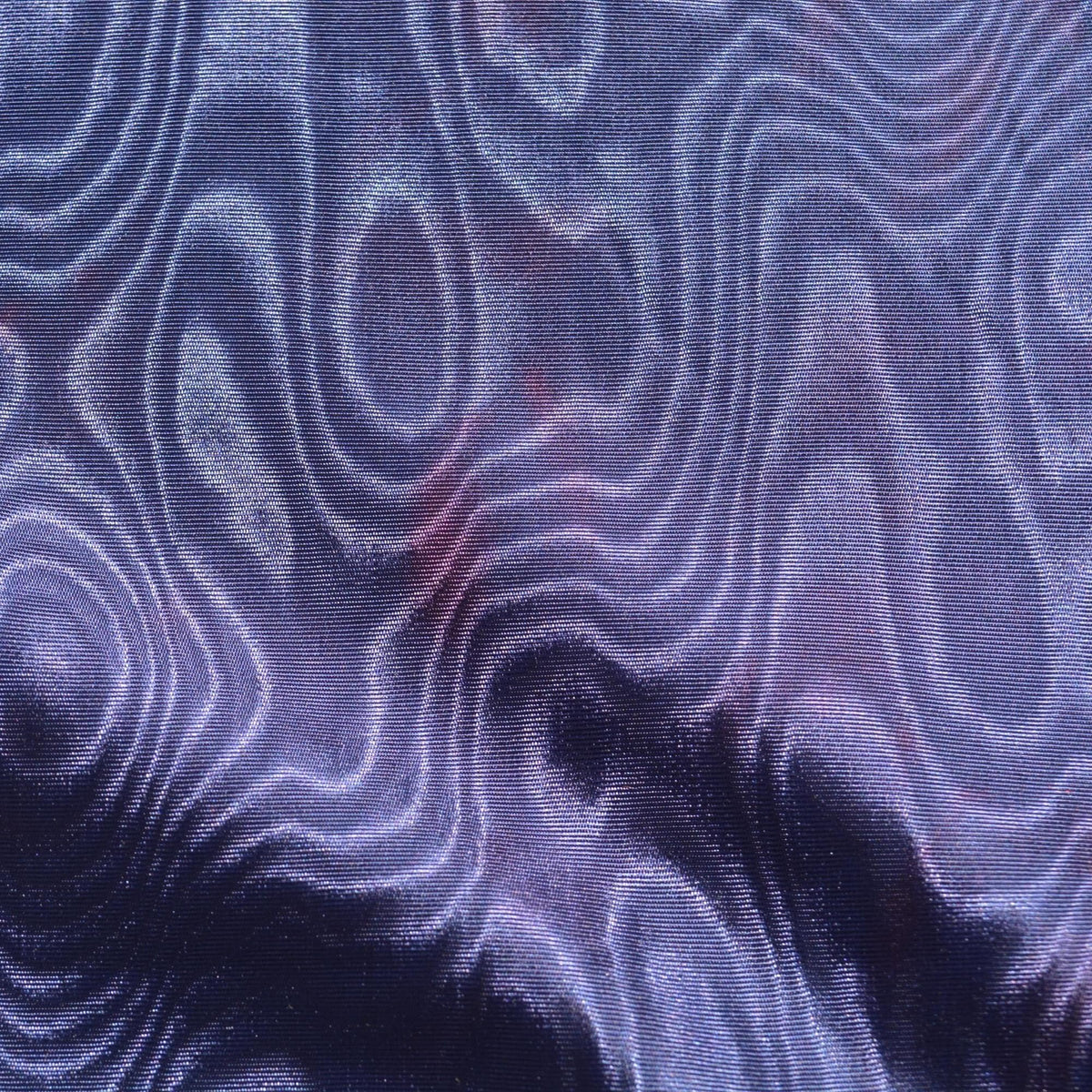 Navy Cotton Acetate Hand-Painted Moiré | By the Yard