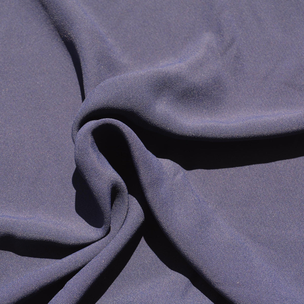 Pure Silk Georgette Fabric | Navy Heavyweight Designer Deadstock | Dresses, Blouses, Trousers | By the Yard