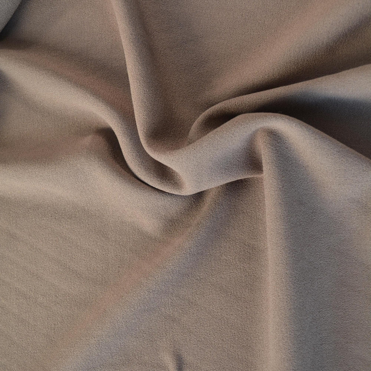 Tan Light Brown Wool Crepe Fabric Pure Virgin Wool European Designer Apparel Textile | By the Yard
