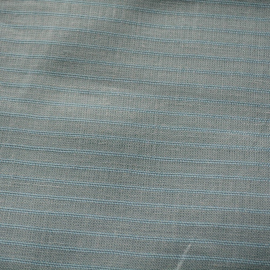 100% Linen Fabric Striped Teal striped 60" Wide Dressmaking Tailoring | By the Yard