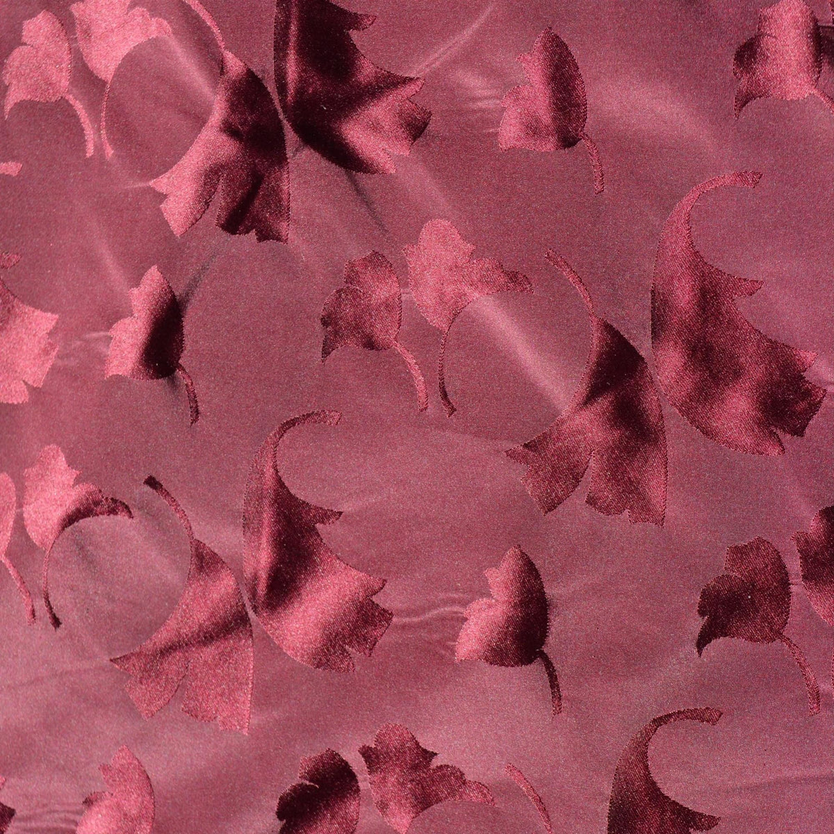 100% Silk Jacquard Fabric | Silk Floral Dark purple 36" Wide Luxury Taffeta Fabric | By the Yard
