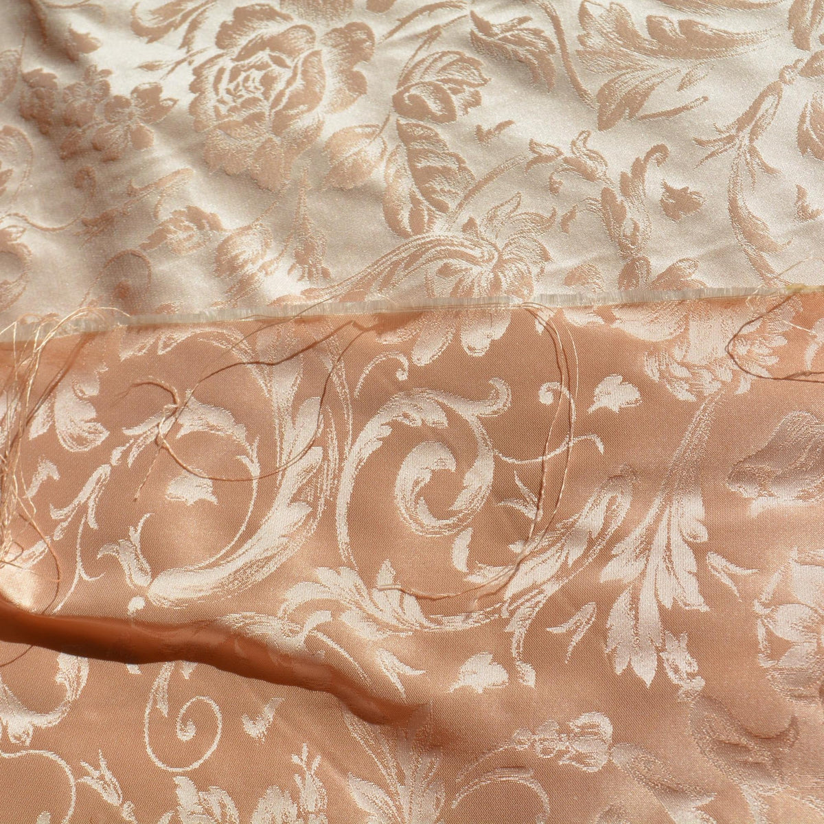 100% Silk Jacquard Fabric | Silk Double-sided Light pink | Luxury Bridal & Dressmaking Designer Fabric |By the Yard