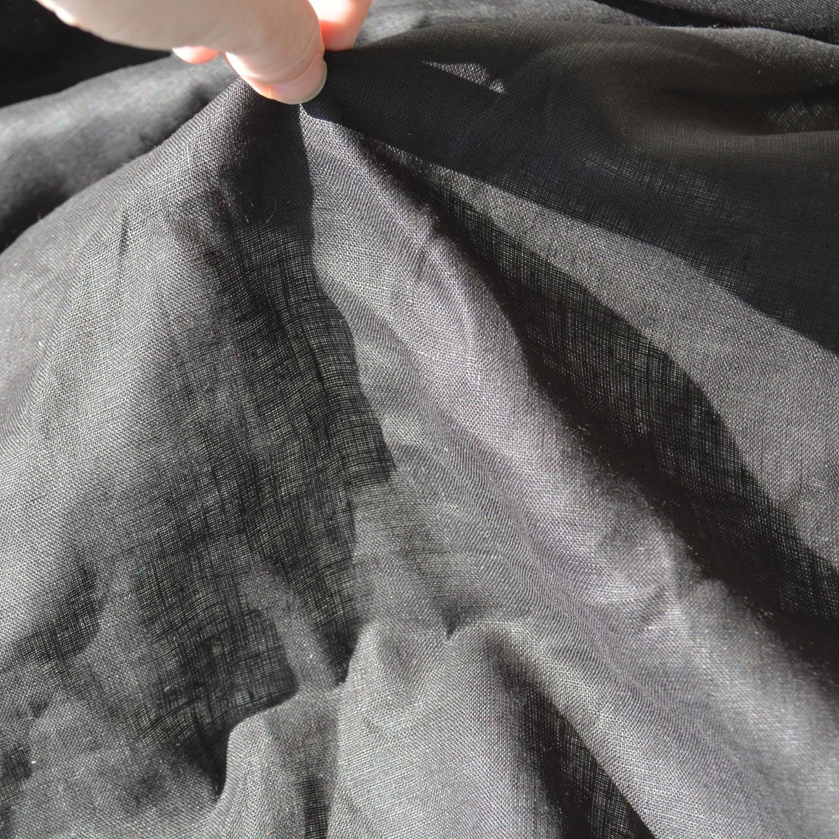 Black | 100% linen | Linen | Designer Deadstock | By the Yard
