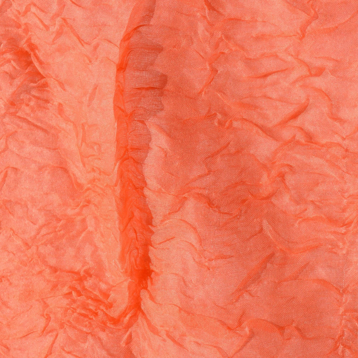 100% Silk Designer Fabric Coral Crinkle silk 48" Wide Luxury Fabric Sewing | By the Yard