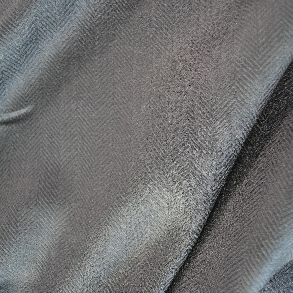 Black Wool Cashmere Herringbone Tweed Luxury Blend 57 Inch Wide | By the Yard