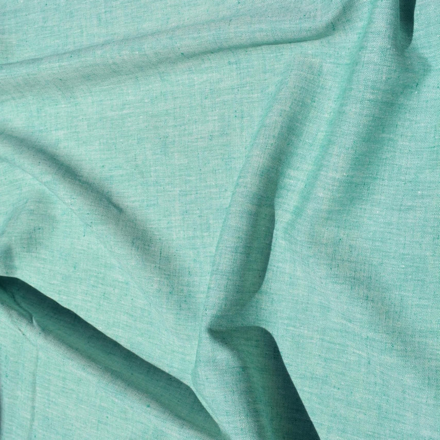 Light Green Linen Fabric | 100% Midweight Linen Solid Weave 60" Wide | Linen Yardage for Clothing, Summer Dresses, Home Décor Sewing