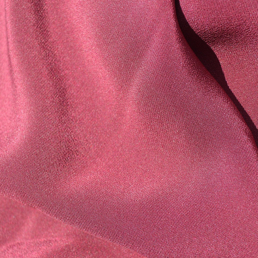 French Pure Silk Crepe Fabric | Burgundy Heavyweight Designer Deadstock | Dresses, Skirts, Trousers | By the Yard