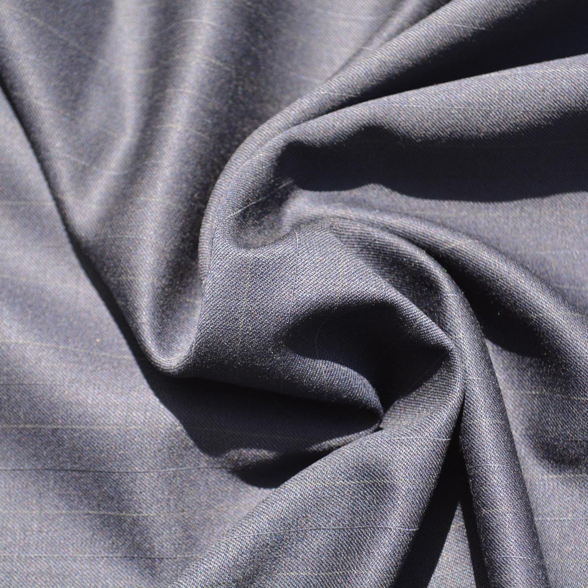 British Cashmere Super 100s Wool Suiting Fabric | Black with Stripes | Made in England | Luxury Tailoring Material| By t