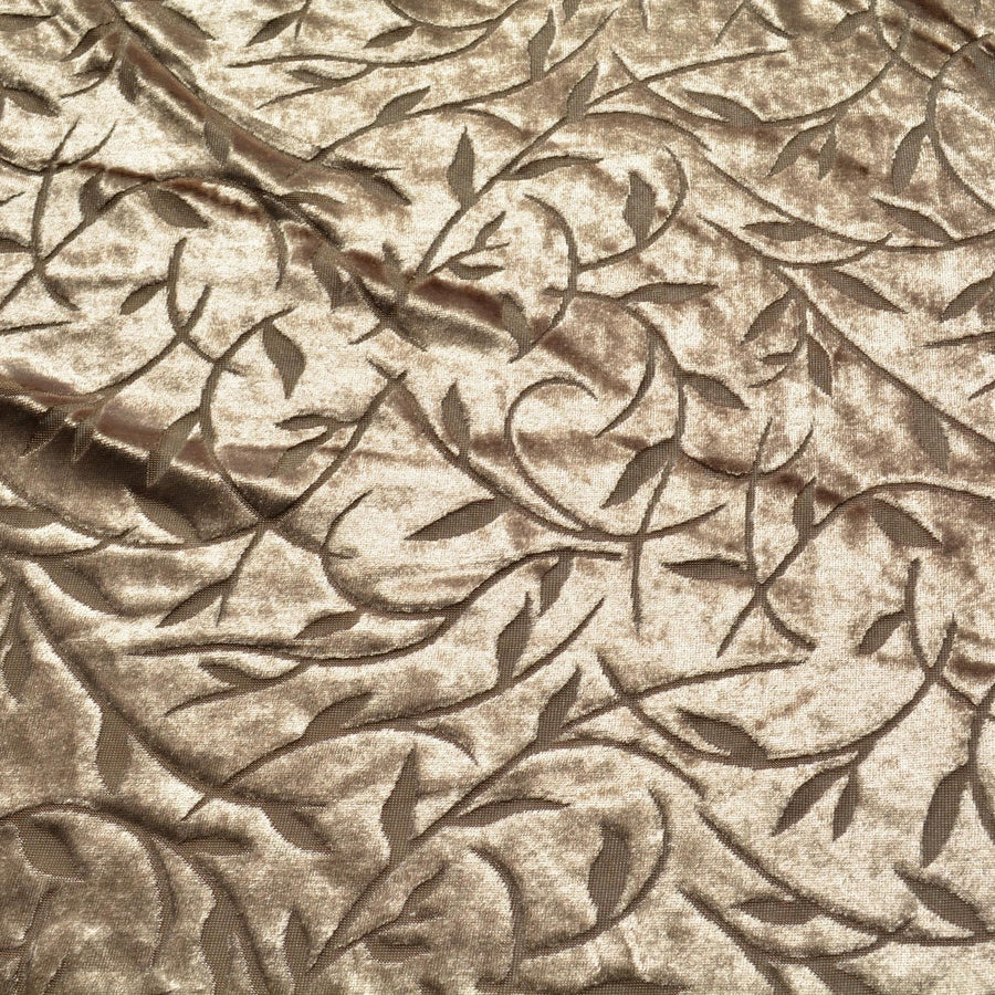 Gold Silk Jersey Knit | Velvet Fabric | Designer Deadstock Yardage |By the Yard