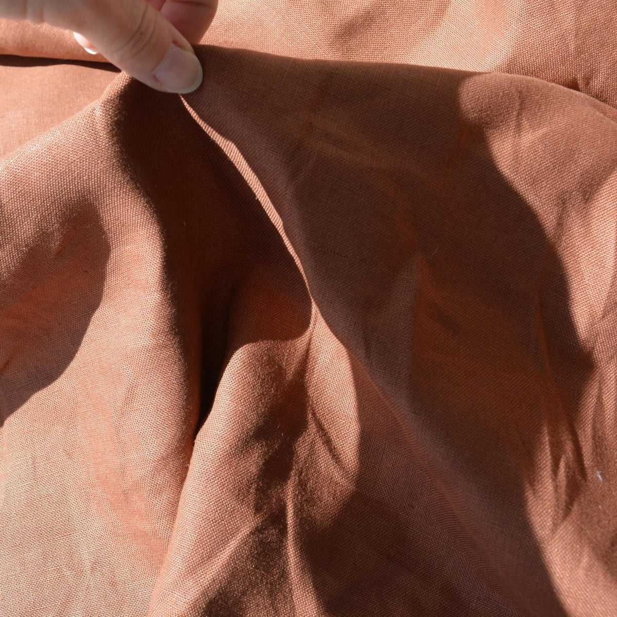 Brown | 100% linen | Linen | Designer Deadstock | By the Yard