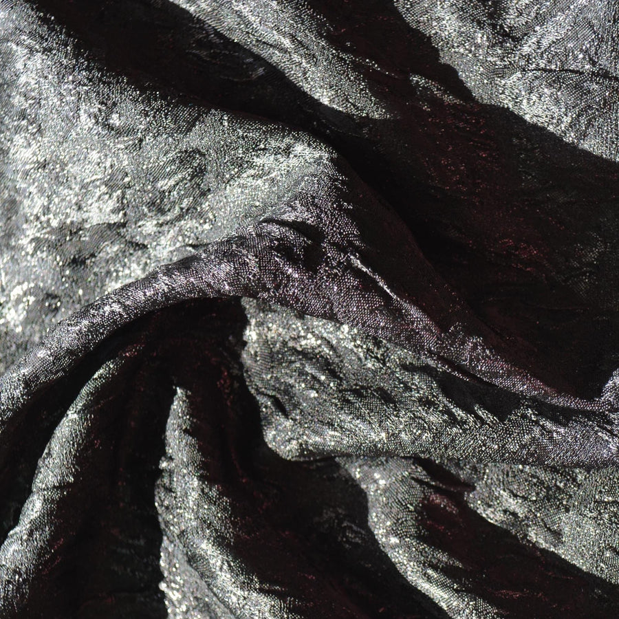 100% Silk Embroidered Silk Fabric Black Embroidered 45" Wide Luxury Fabric Sewing | By the Yard
