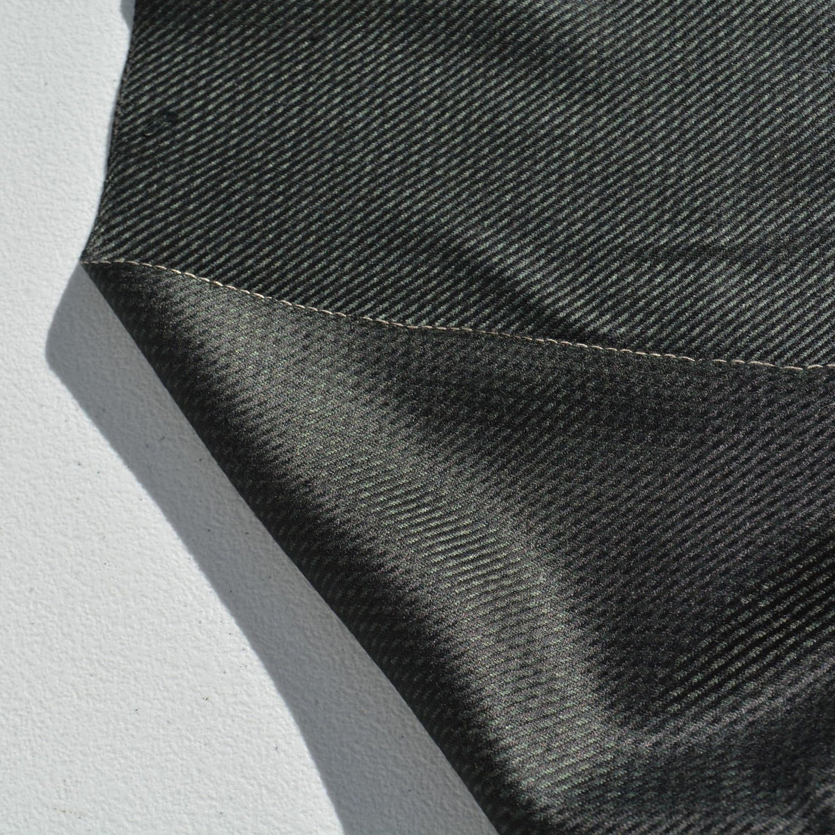 Houndstooth Wool Cashmere Fabric | Black | Luxury Designer Textile |By the Yard