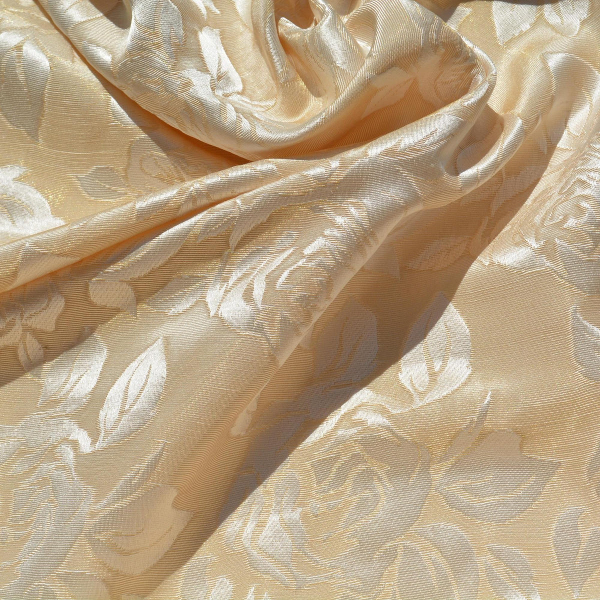 Silk Poly Brocade Fabric | Silk Floral Pattern | Upholstery Fabric & Home Decor Textile | Curtain, Drapery, Pillow | By 
