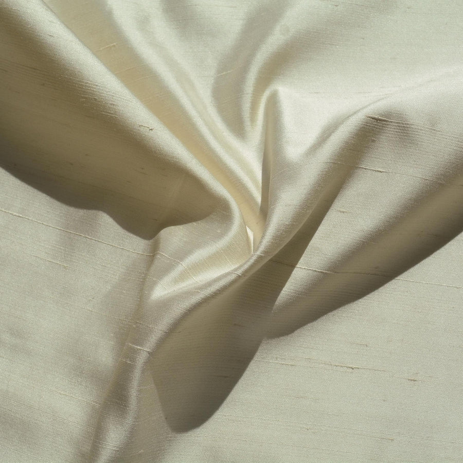 Silk Dupioni Fabric Ivory Midweight Slub Texture 48 Inch Usable | By the Yard