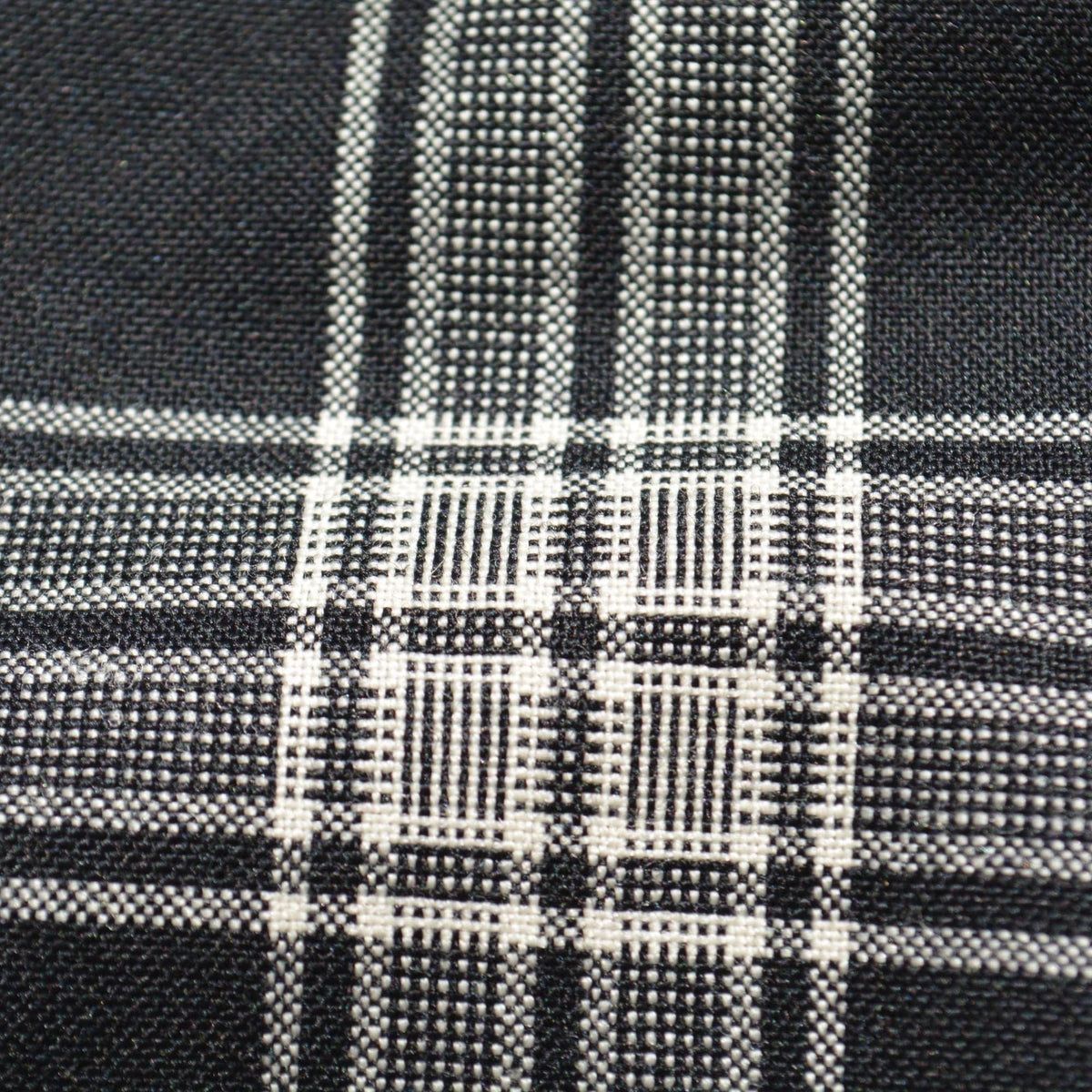 Black and white plaid 100% wool Wool Fabric | Designer Deadstock | By the Yard