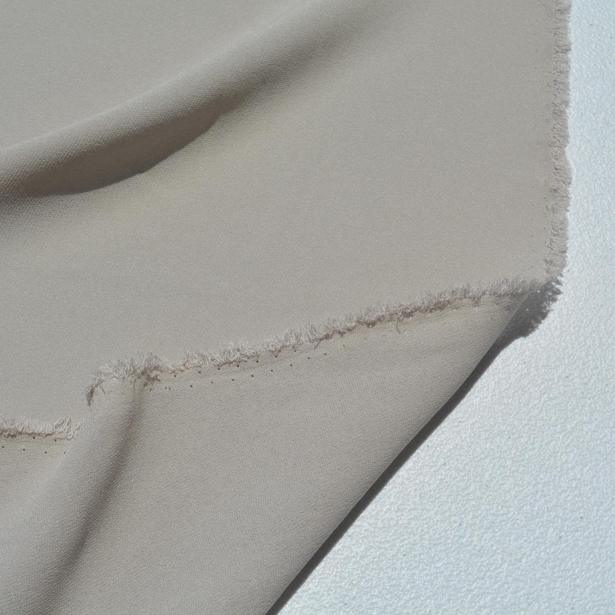 Pure Silk Georgette Stretch Fabric | Gray Mid-Weight Designer Deadstock | Dresses, Blouses, Scarves | By the Yard