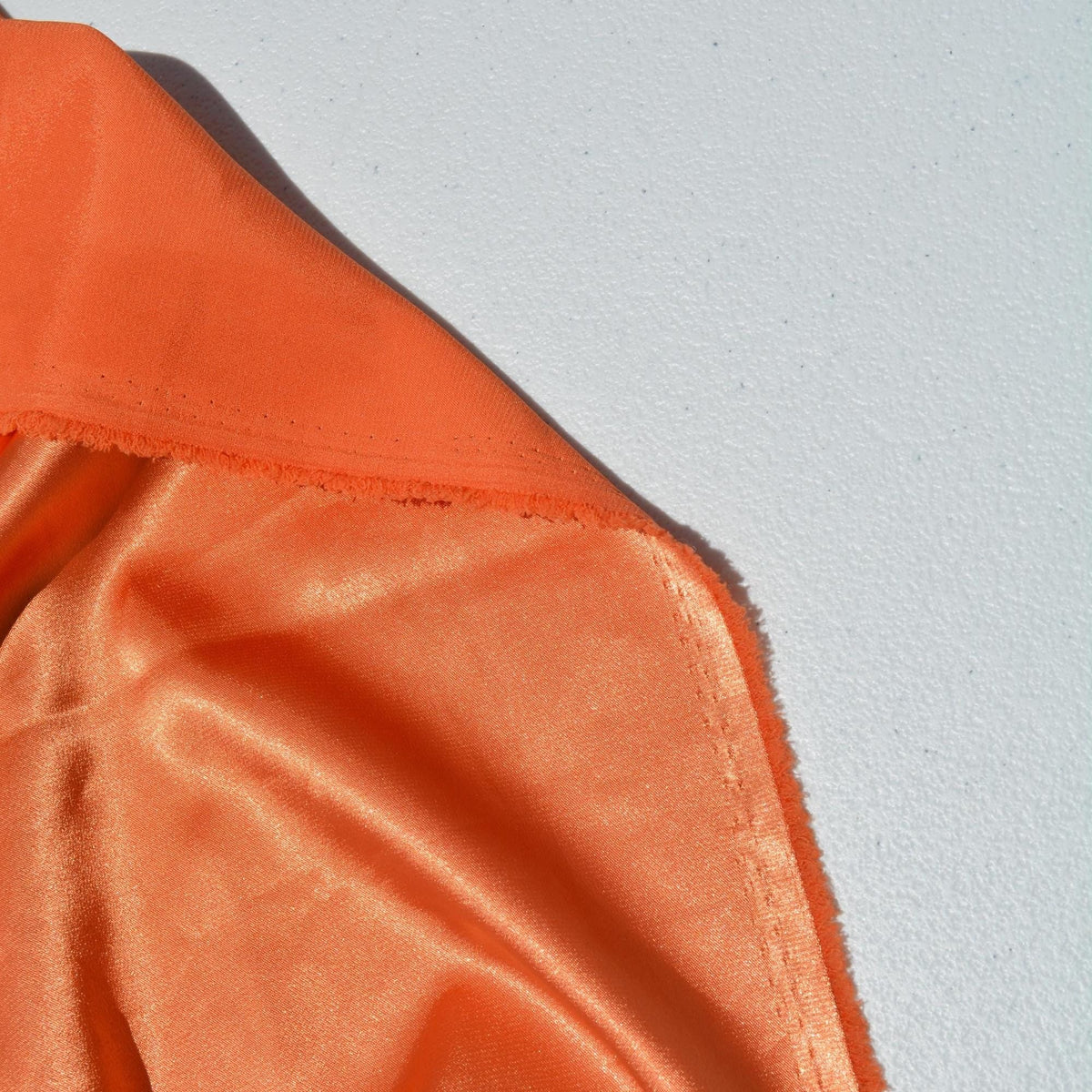 Satin Fabric | Orange Designer Deadstock | Dresses, Skirts, Special Occasion | By the Yard