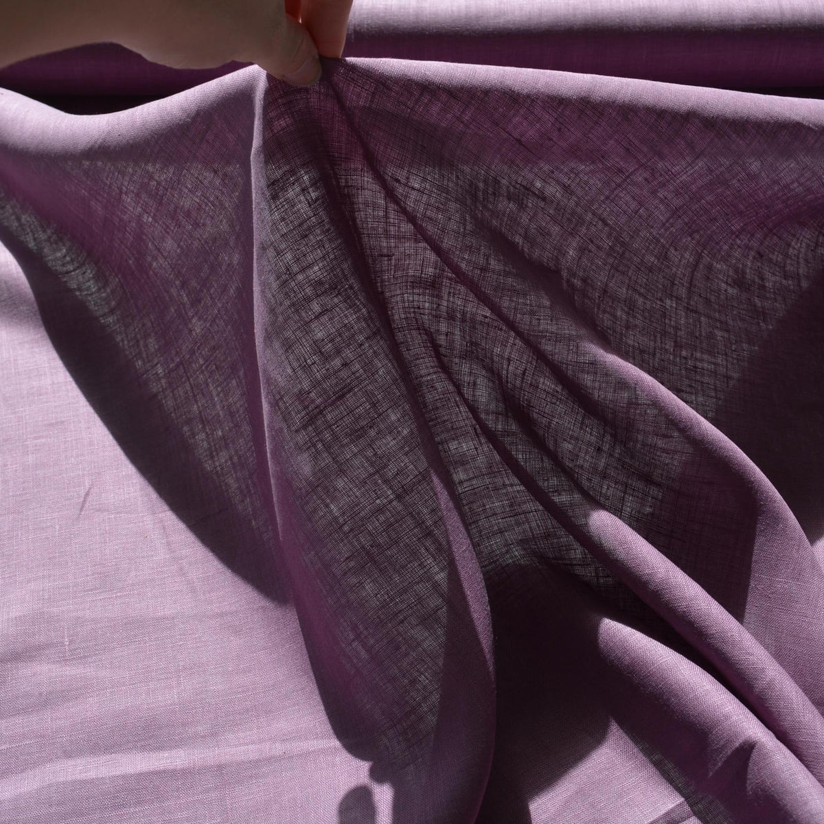 100% Linen Fabric Sheer purple 35" Wide Dressmaking Tailoring | By the Yard
