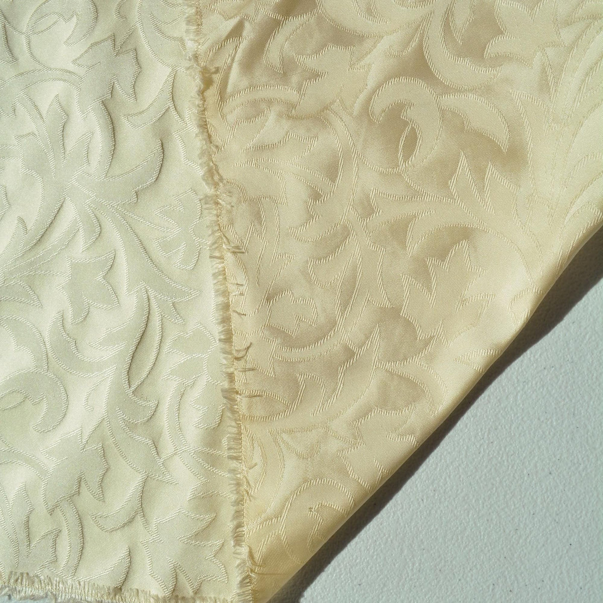 Silk Jacquard Fabric | 100% Silk Ivory Reversible Double Sided Midweight 54.5 Inch Wide | By the Yard