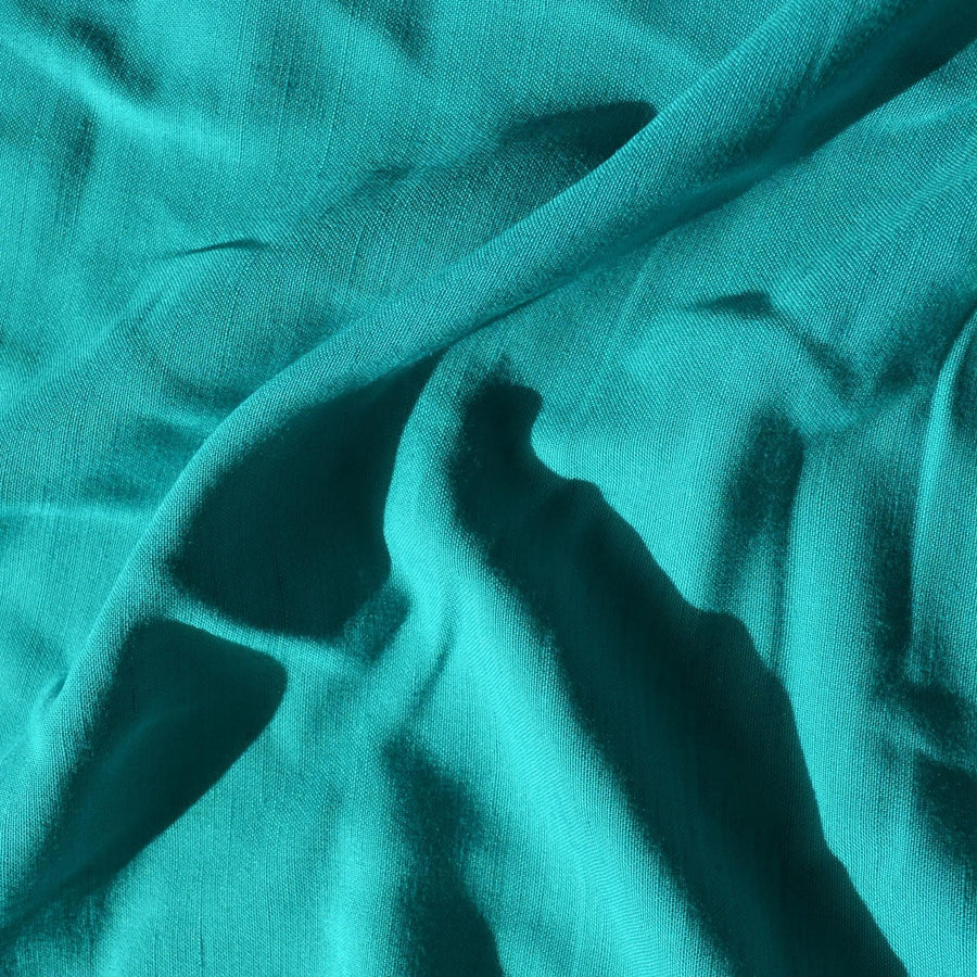 Raw Silk Noil Fabric Aqua Dupioni / broadcloth 60" Wide Luxury Fabric | By the Yard