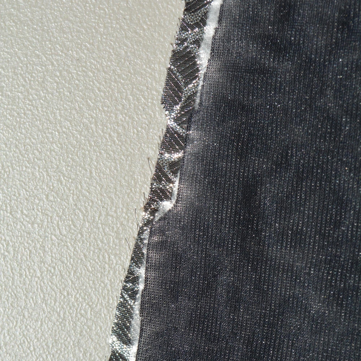 Black metallic Brocade Fabric | Designer Deadstock Yardage |By the Yard