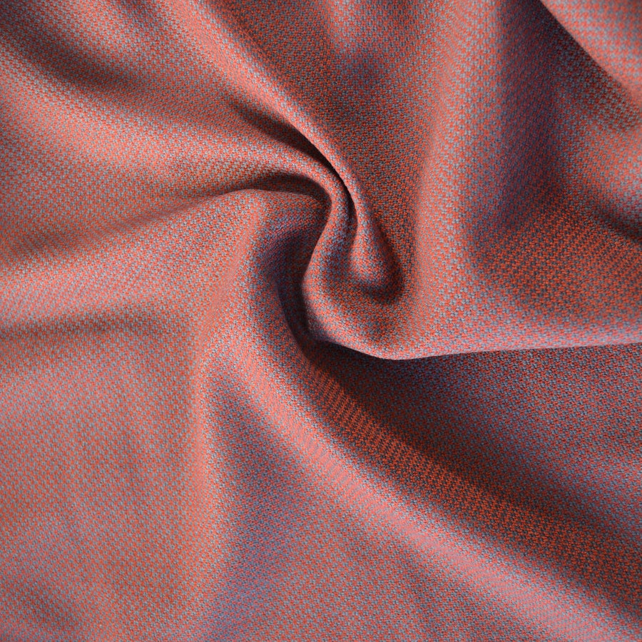 Luxury Wool Blend | Wool Cashmere Coating | Red and gray | Designer Fabric Yardage |By the Yard