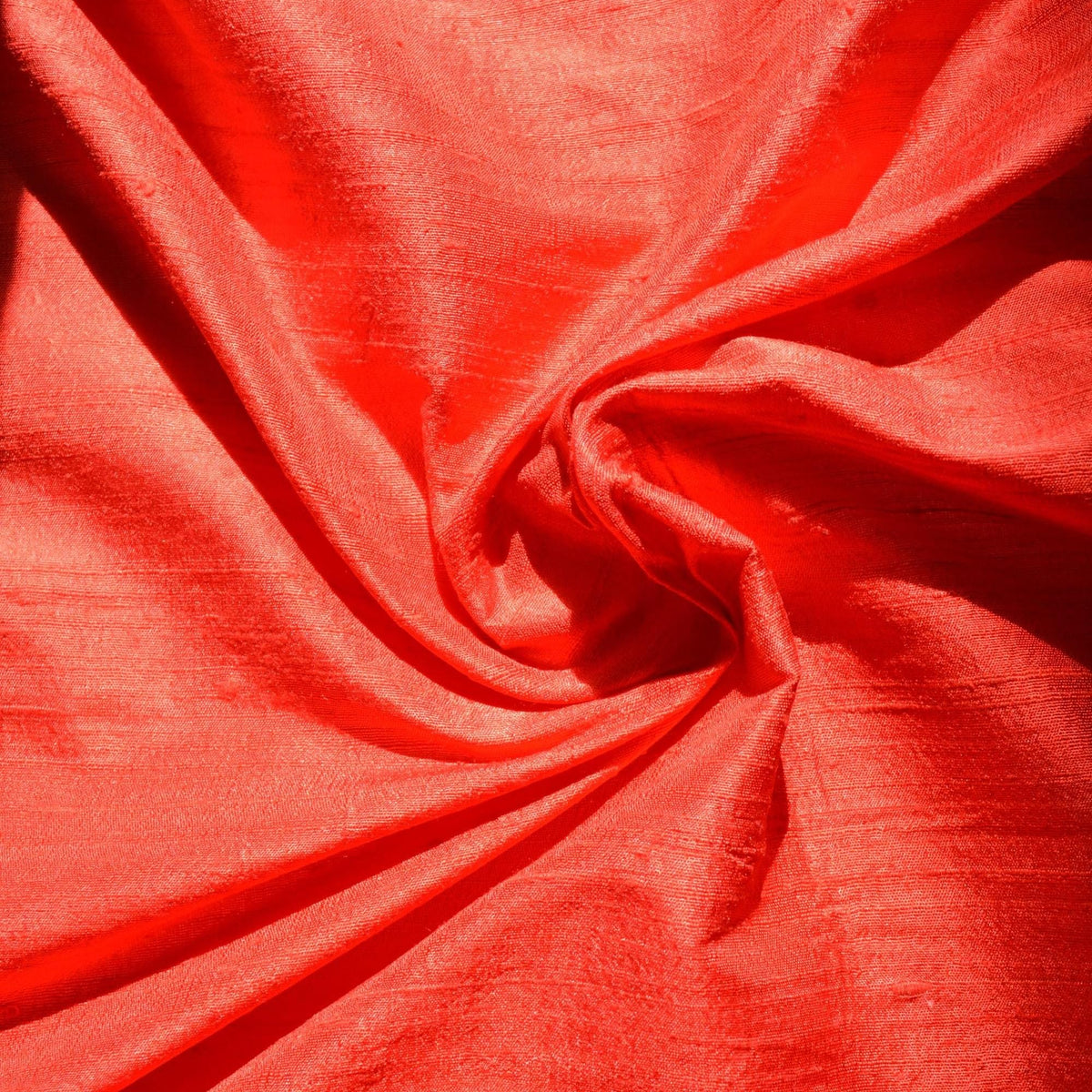 Silk Dupioni Fabric Red 43" Wide Luxury Fabric | By the Yard
