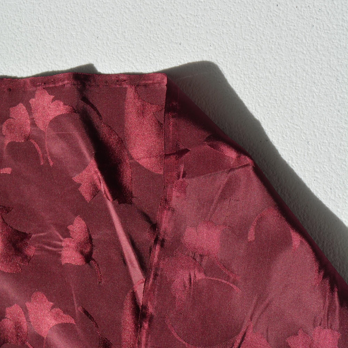 100% Silk Jacquard Fabric | Silk Floral Dark purple 36" Wide Luxury Taffeta Fabric | By the Yard