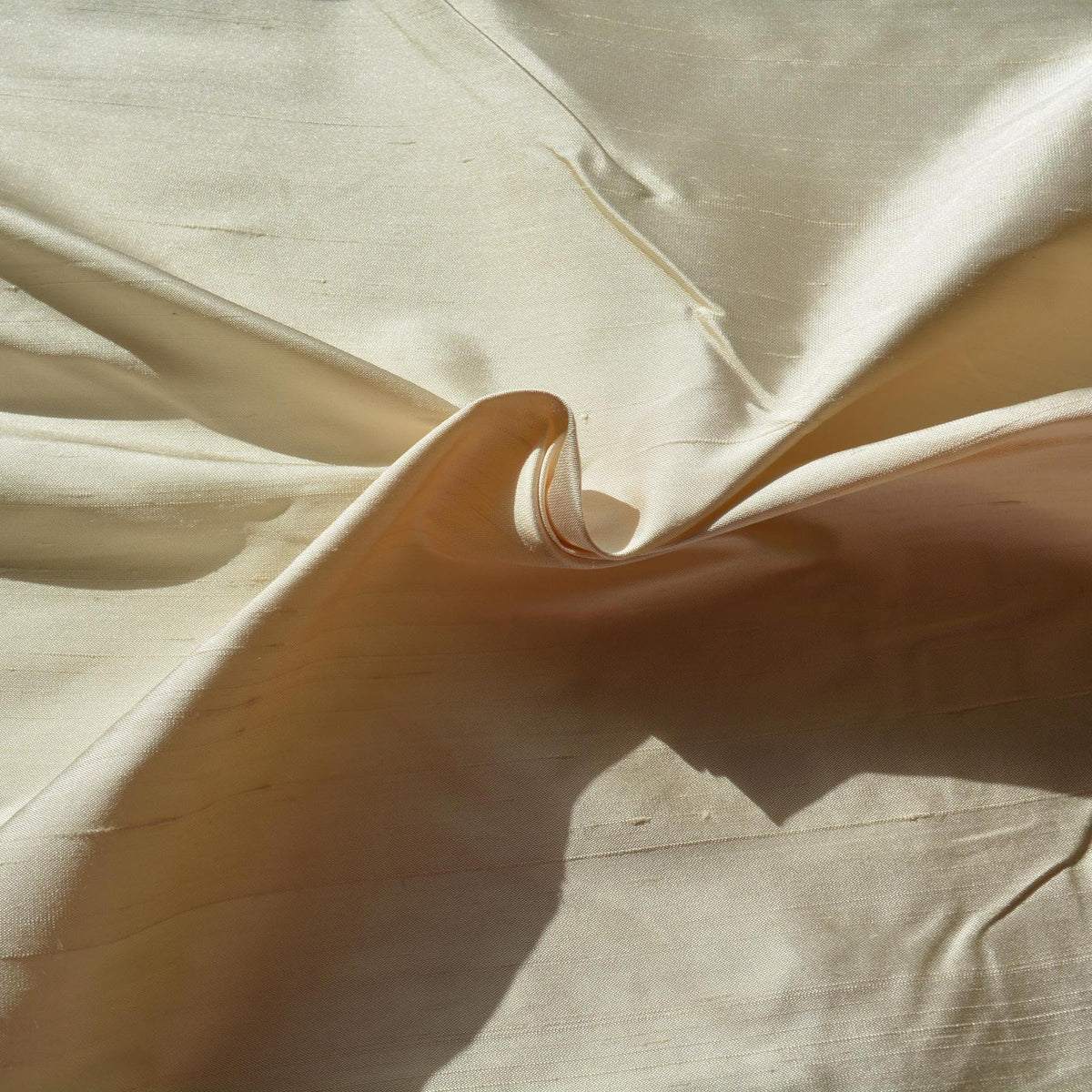 Silk Dupioni Fabric Ivory 58" Wide Luxury Fabric | By the Yard