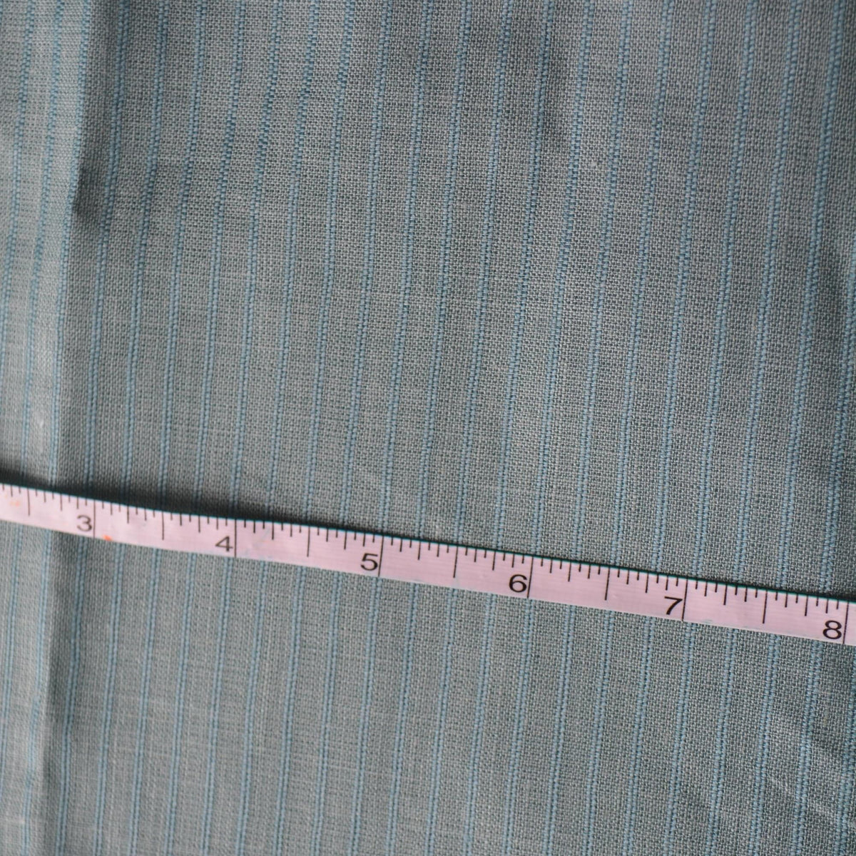 100% Linen Fabric Striped Teal striped 60" Wide Dressmaking Tailoring | By the Yard