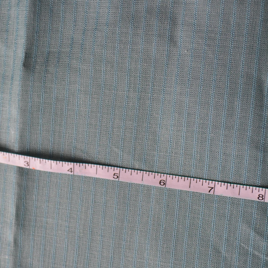 100% Linen Fabric Striped Teal striped 60" Wide Dressmaking Tailoring | By the Yard