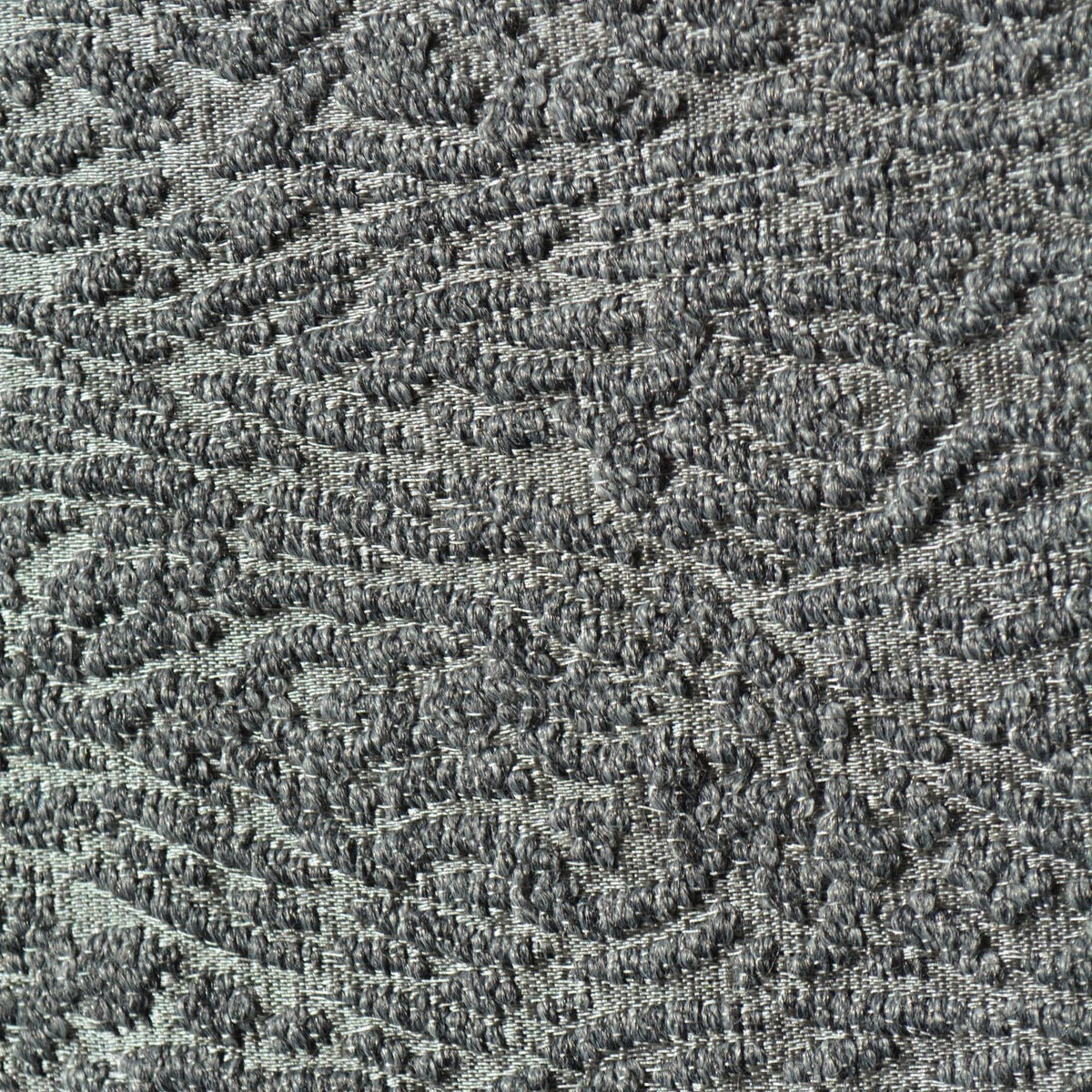 Silk Wool Blend Fabric Dark Gray Textured Mid to Heavyweight | By the Yard