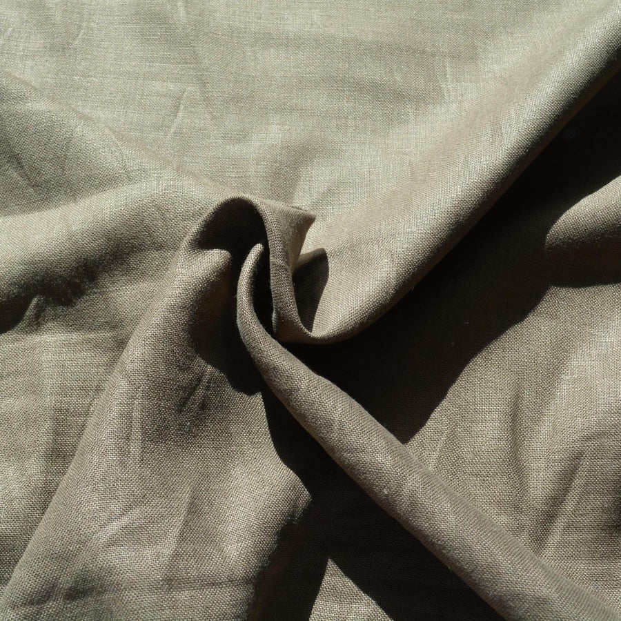 100% Linen Fabric Army green 59" Wide Dressmaking Tailoring | By the Yard