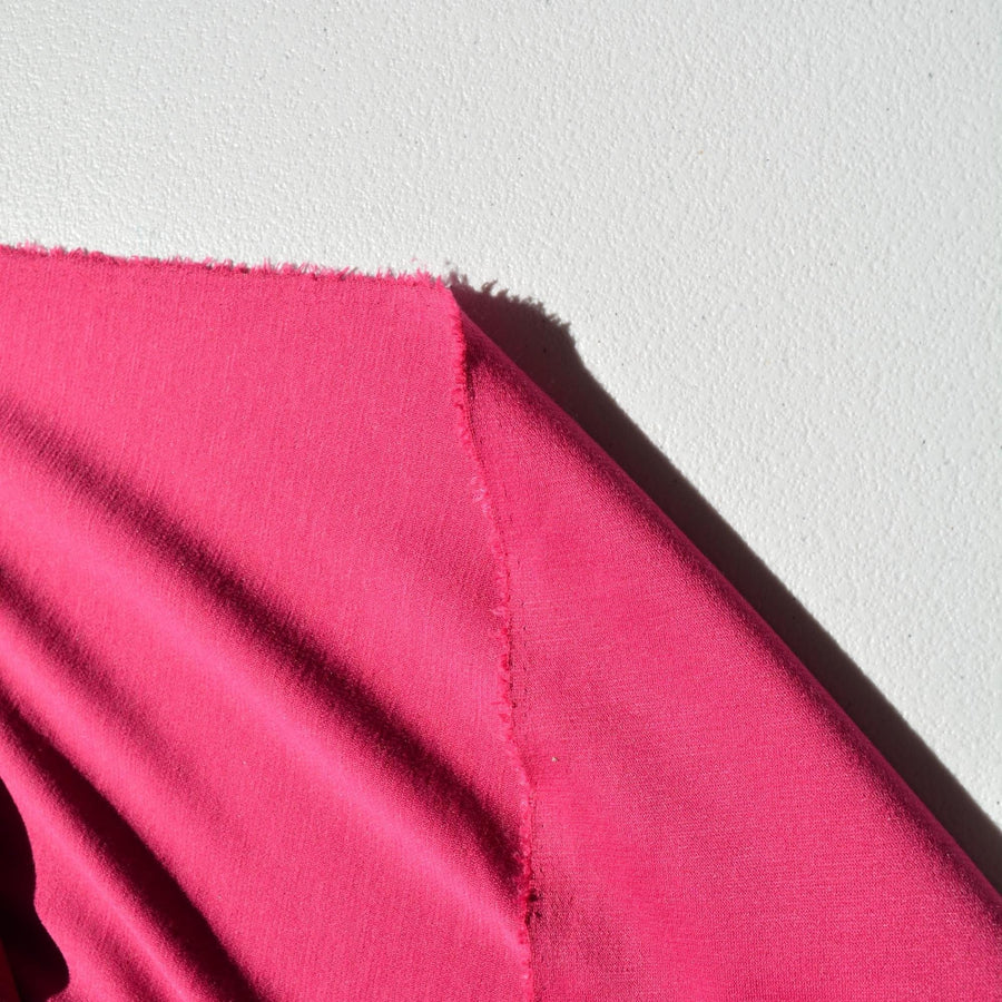 Ponte Wool Blend Knit Fabric | Magenta | Designer Yardage |By the Yard