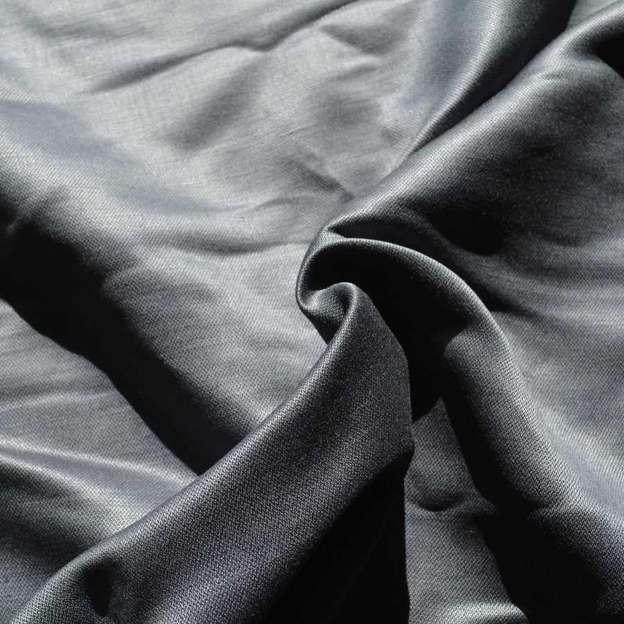 Navy | wool silk blend | Wool Blend | Designer Deadstock | By the Yard