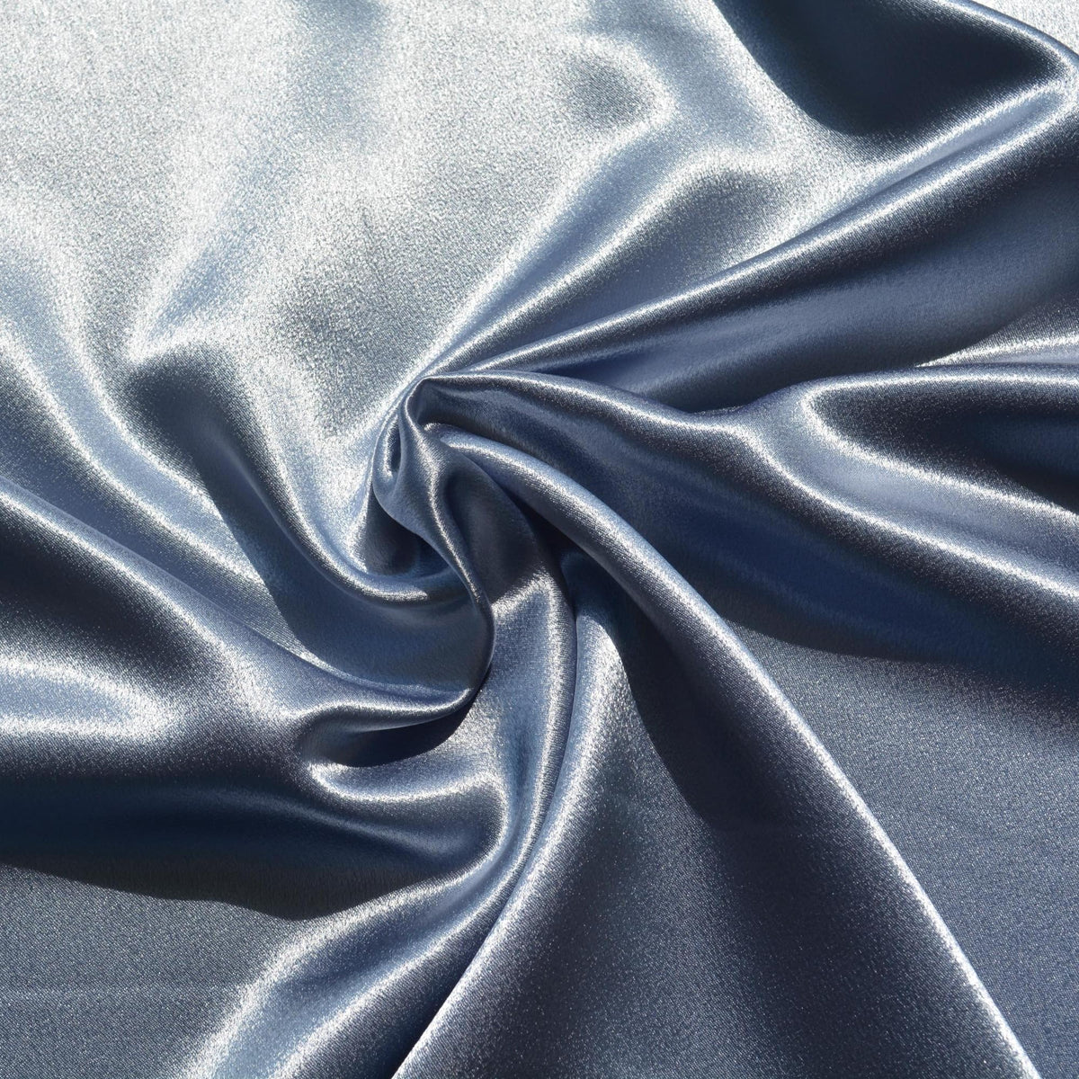 Blue Satin Fabric | Designer Deadstock | By the Yard