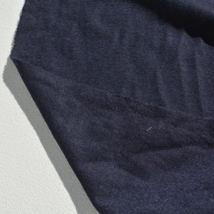 Ponte Stretch Wool Blend Knit Fabric | Navy | Luxury Designer Textile |By the Yard