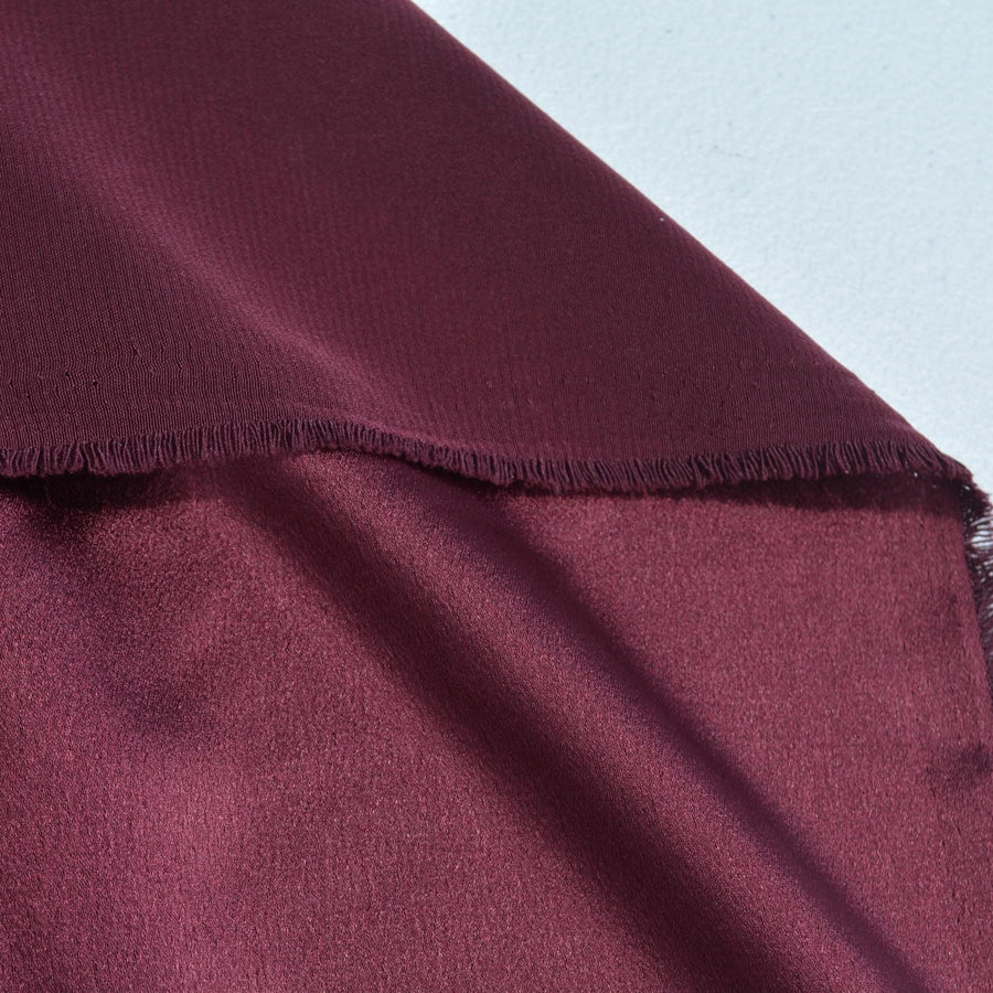 Pure Silk Crepe Back Satin Fabric | Purple Heavyweight Designer Deadstock | Dresses, Blouses, Special Occasion | By the Yard