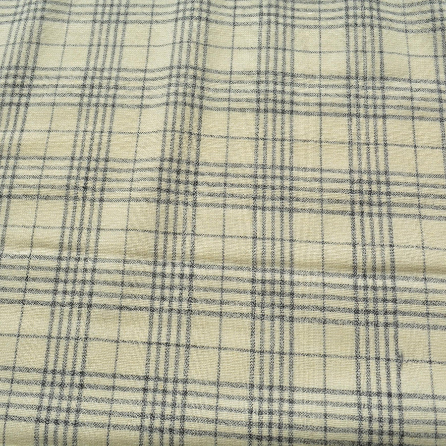 Black and white plaid | 100% wool | Wool Suiting (Plaid) | Designer Deadstock |By the Yard