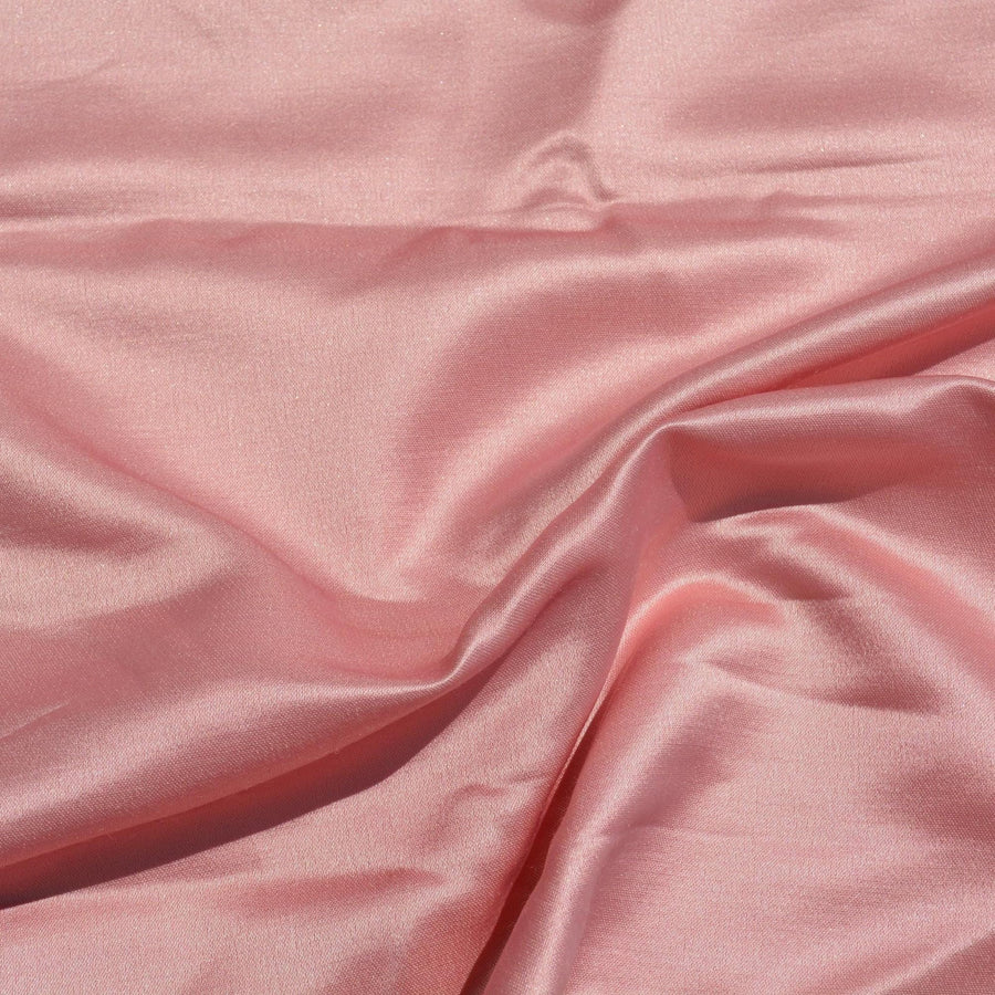 Pure Silk Crepe Back Satin Fabric | Pink Heavyweight Designer Deadstock | Dresses, Blouses, Special Occasion | By the Yard
