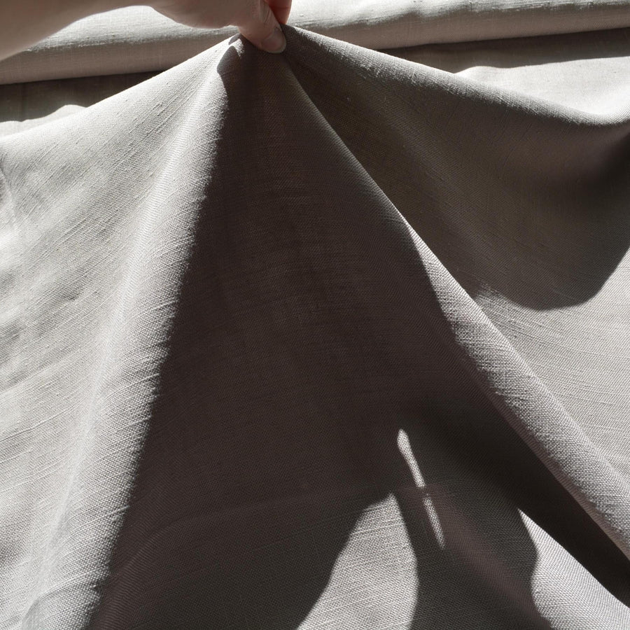 100% Linen Fabric Thick weave Gray thick weave Midweight to heavyweight 60" Wide Dressmaking Tailoring | By the Yard