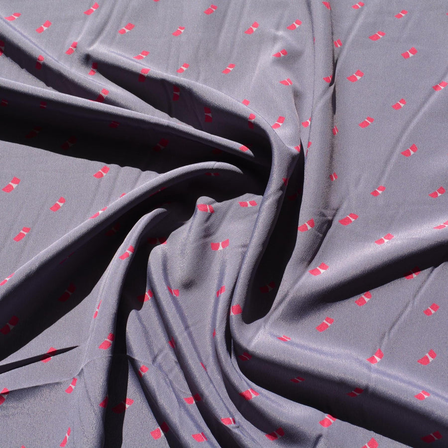 Purple Crepe de Chine Fabric | Vintage Deadstock | By the Yard