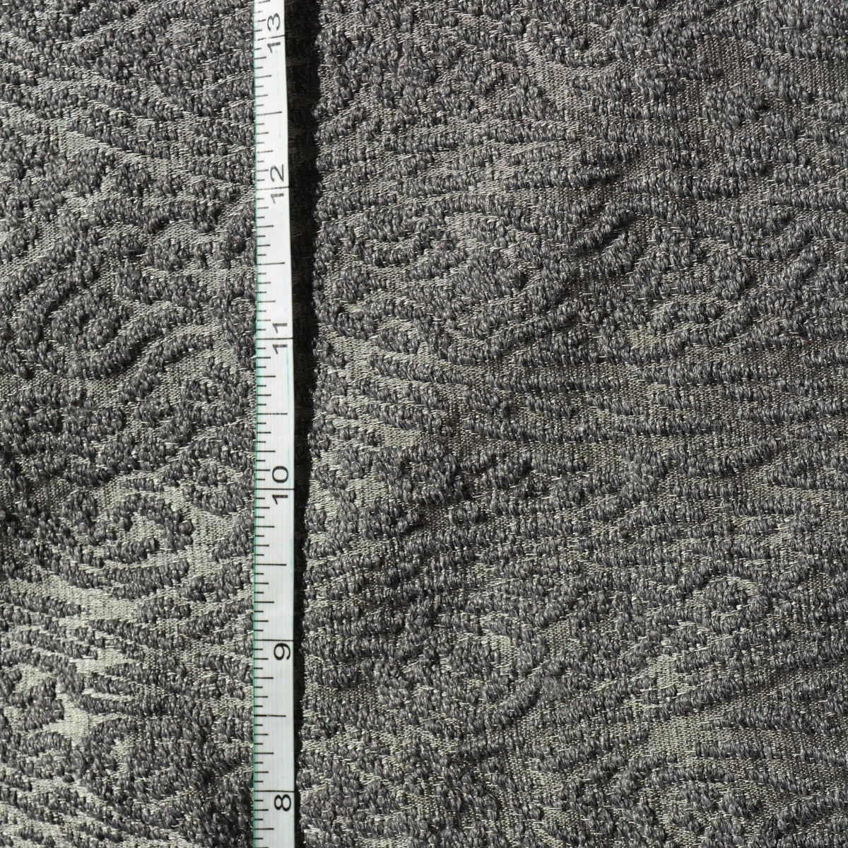 Silk Wool Blend Fabric Dark Gray Textured Mid to Heavyweight | By the Yard
