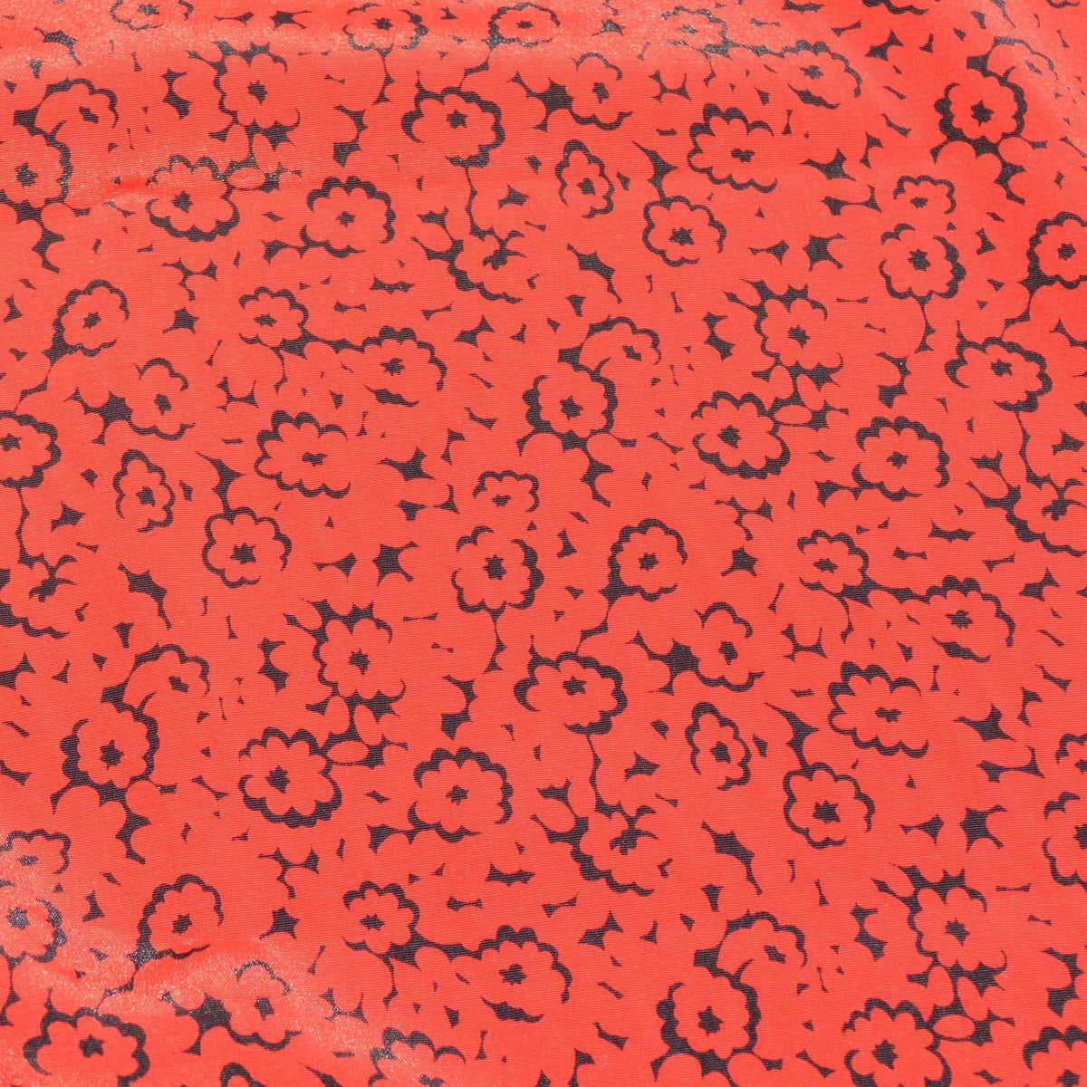 Pure Silk Twill Fabric | Black & Red Floral Lightweight Designer Deadstock | Dresses, Blouses, Scarves | By the Yard